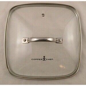 Copper Chef Replacement Lid 9.5” Square Stainless Glass Vented